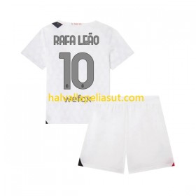 Jalkapallo Pelipaidat/Peliasut AC Milan Rafael Leao 10 Lasten Vieraspaita 2023-2024 Lyhythihainen